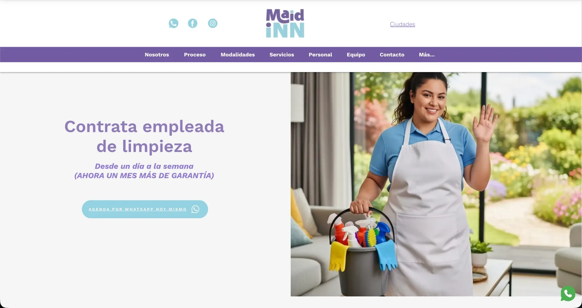 Sitio anterior de Maid Inn en Wix